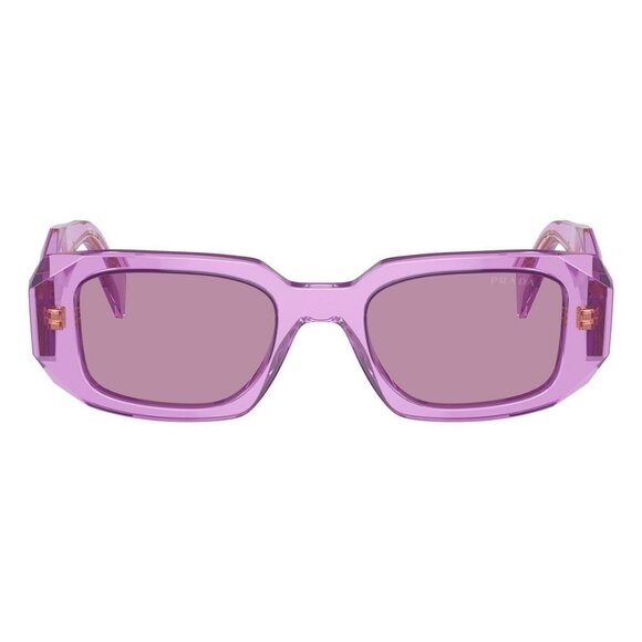 New PRADA Violet Rectangle PR 17WS 13R07Q Sunglasses Women - Picture 2 of 6